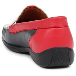 Leather Moccasins - White Multi