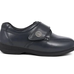 Leather Monk Strap Shoes - Navy