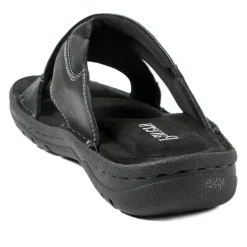 Leather Mule Sandals - Black
