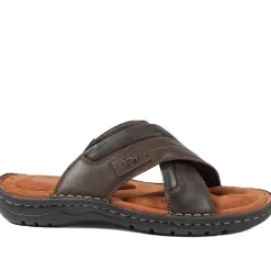 Leather Mule Sandals - Dark Brown