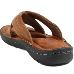 Leather Mule Sandals - Tan