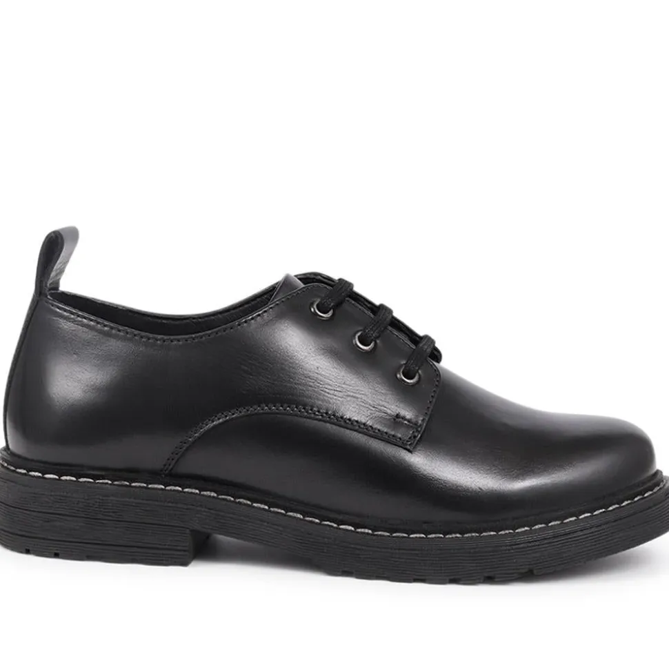 Leather Oxford Shoes - Black