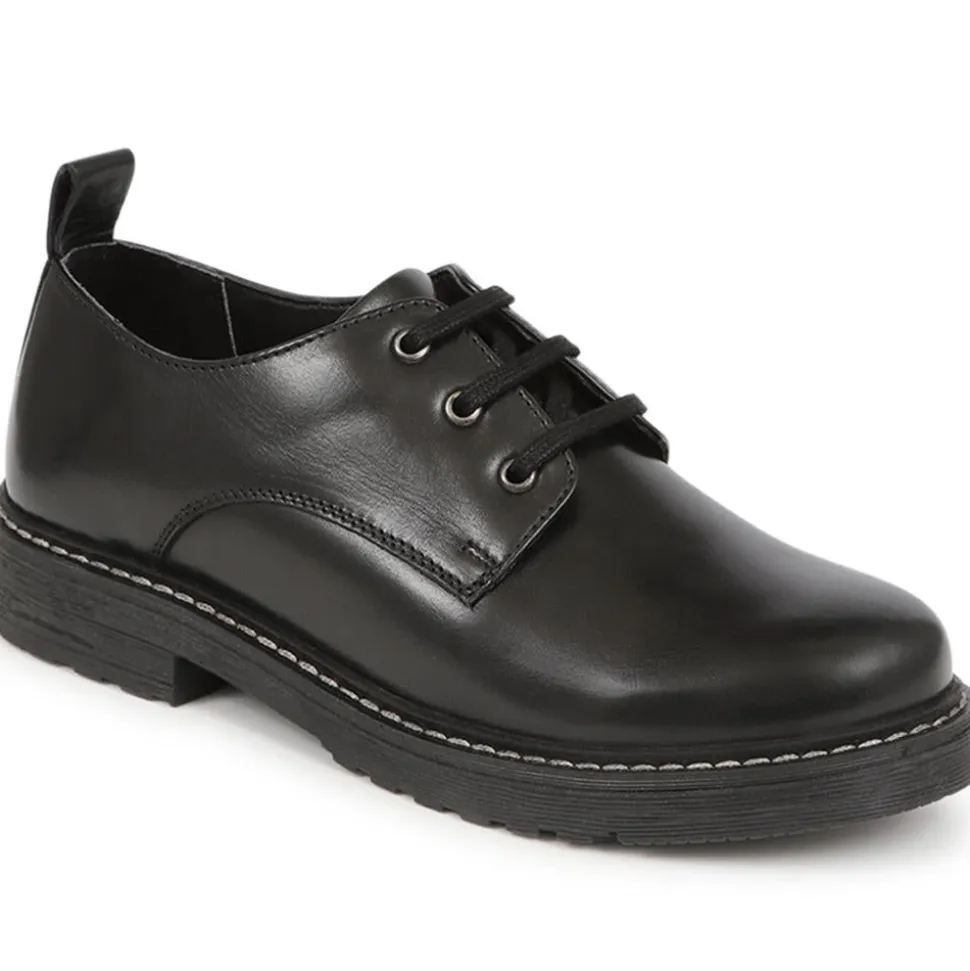 Leather Oxford Shoes - Black