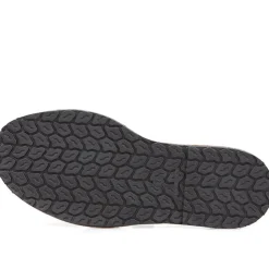 Leather Peep-Toe Sandal - Black