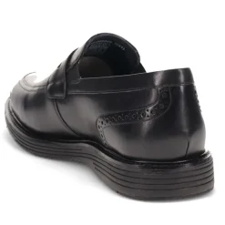 Leather Penny Slip-On Shoes - Black