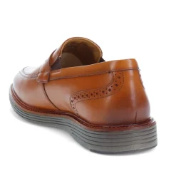 Leather Penny Slip-On Shoes - Tan