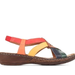 Leather Slingback Sandals - Multi