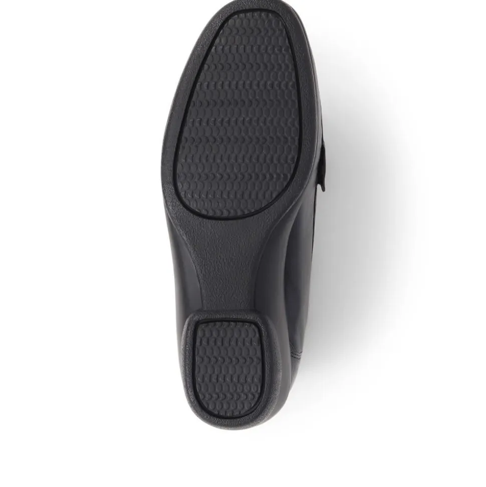Leather Slip-On Loafers - Black