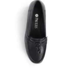 Leather Slip-On Loafers - Black