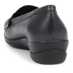 Leather Slip-On Loafers - Navy