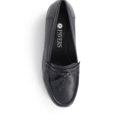 Leather Slip-On Loafers - Navy