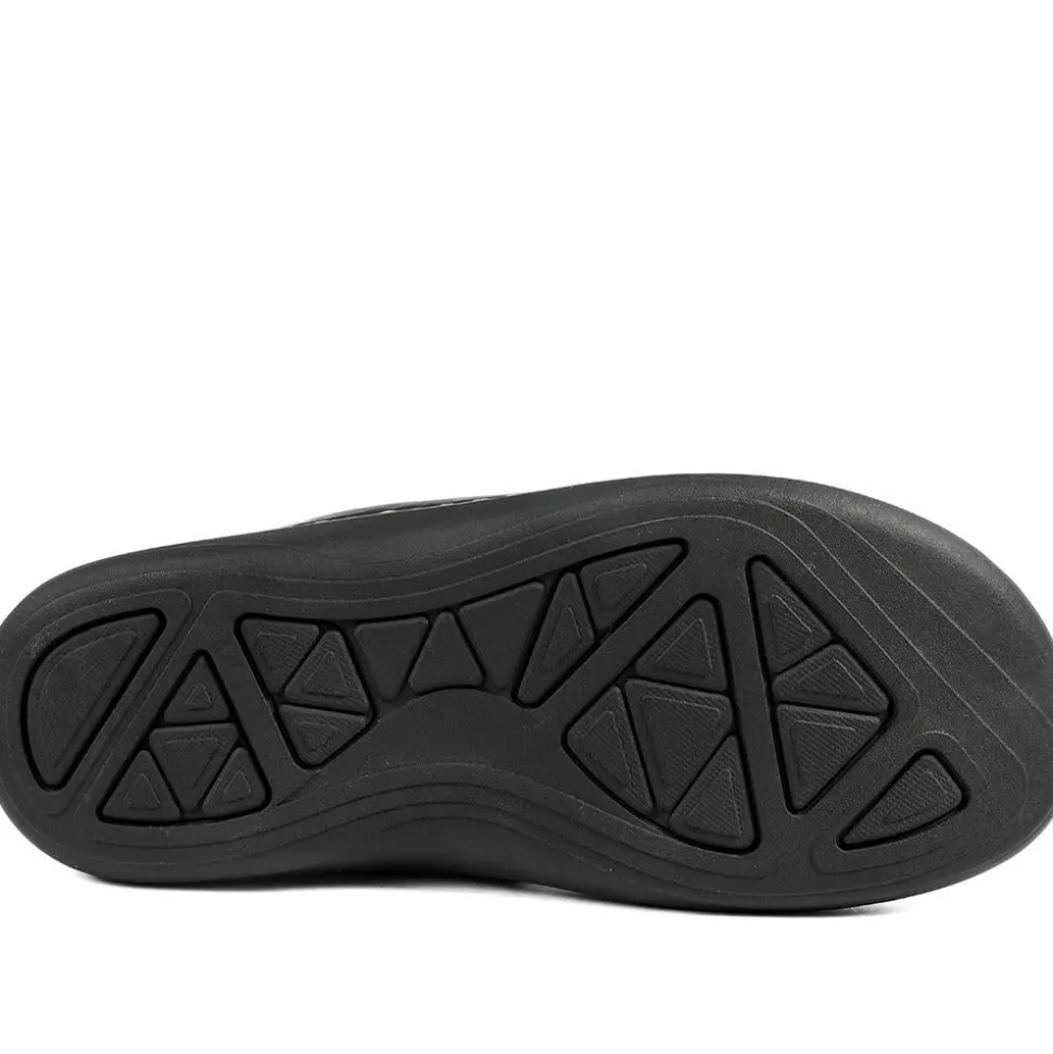 Leather Slip On Sandals - Dark Brown
