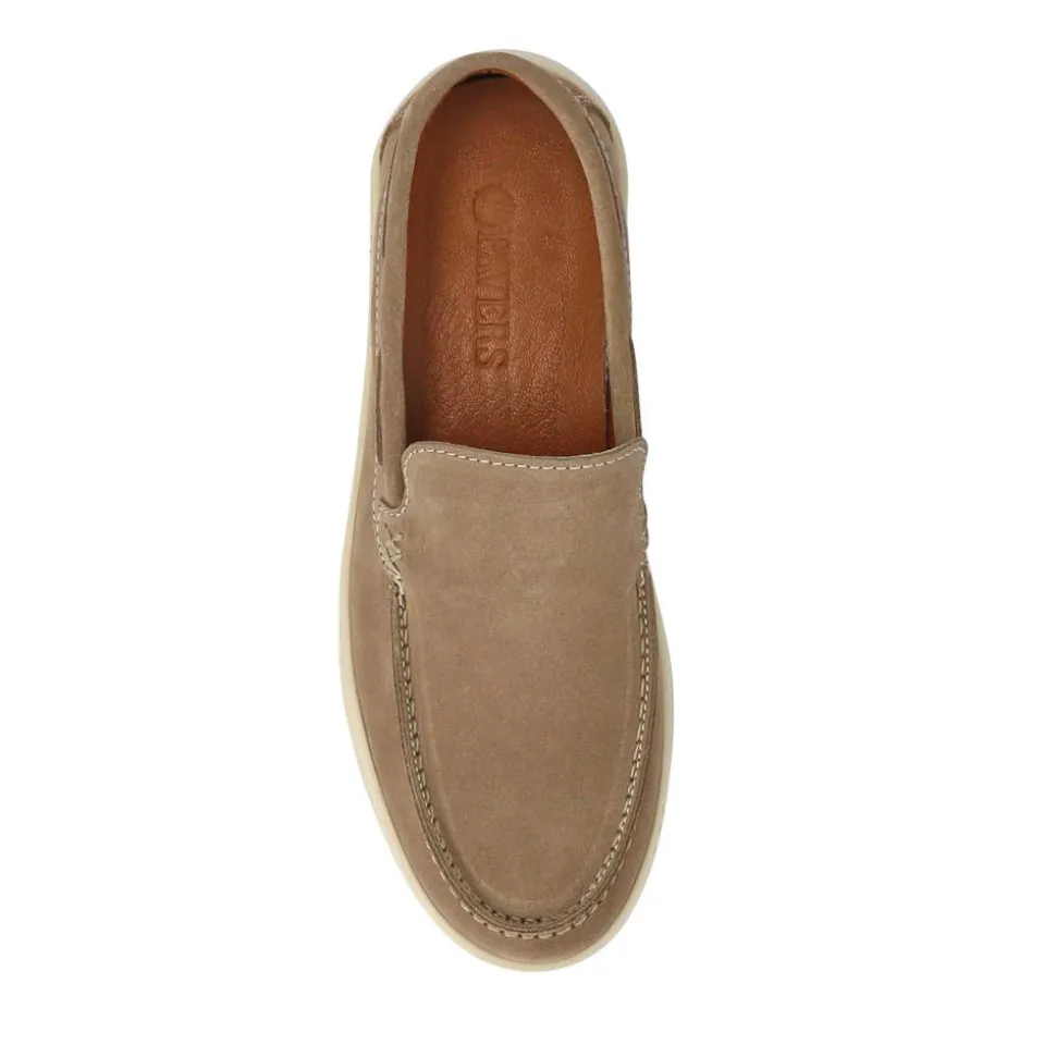 Leather Slip-On Shoes - Beige