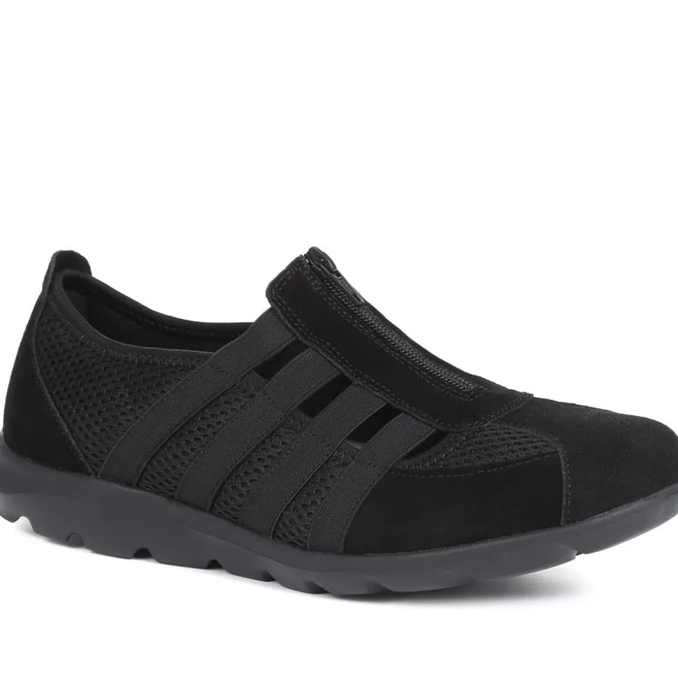 Leather Slip-On Shoes - Black