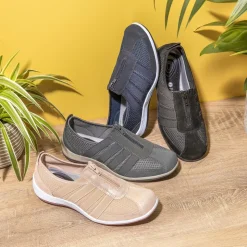 Leather Slip-On Shoes - Black