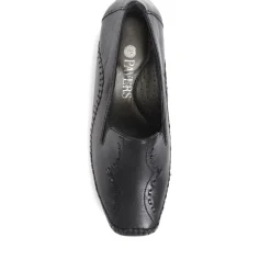 Leather Slip On Shoes - Black