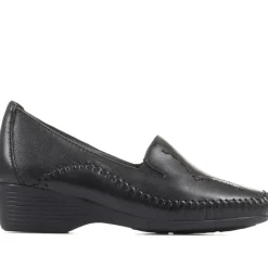 Leather Slip On Shoes - Black