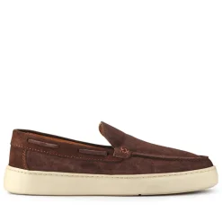 Leather Slip-On Shoes - Brown