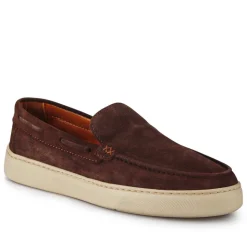 Leather Slip-On Shoes - Brown