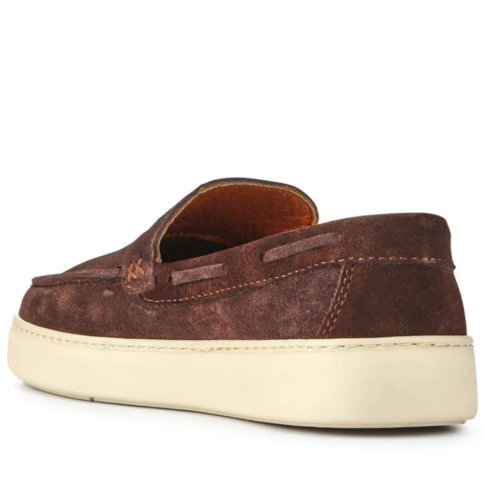 Leather Slip-On Shoes - Brown