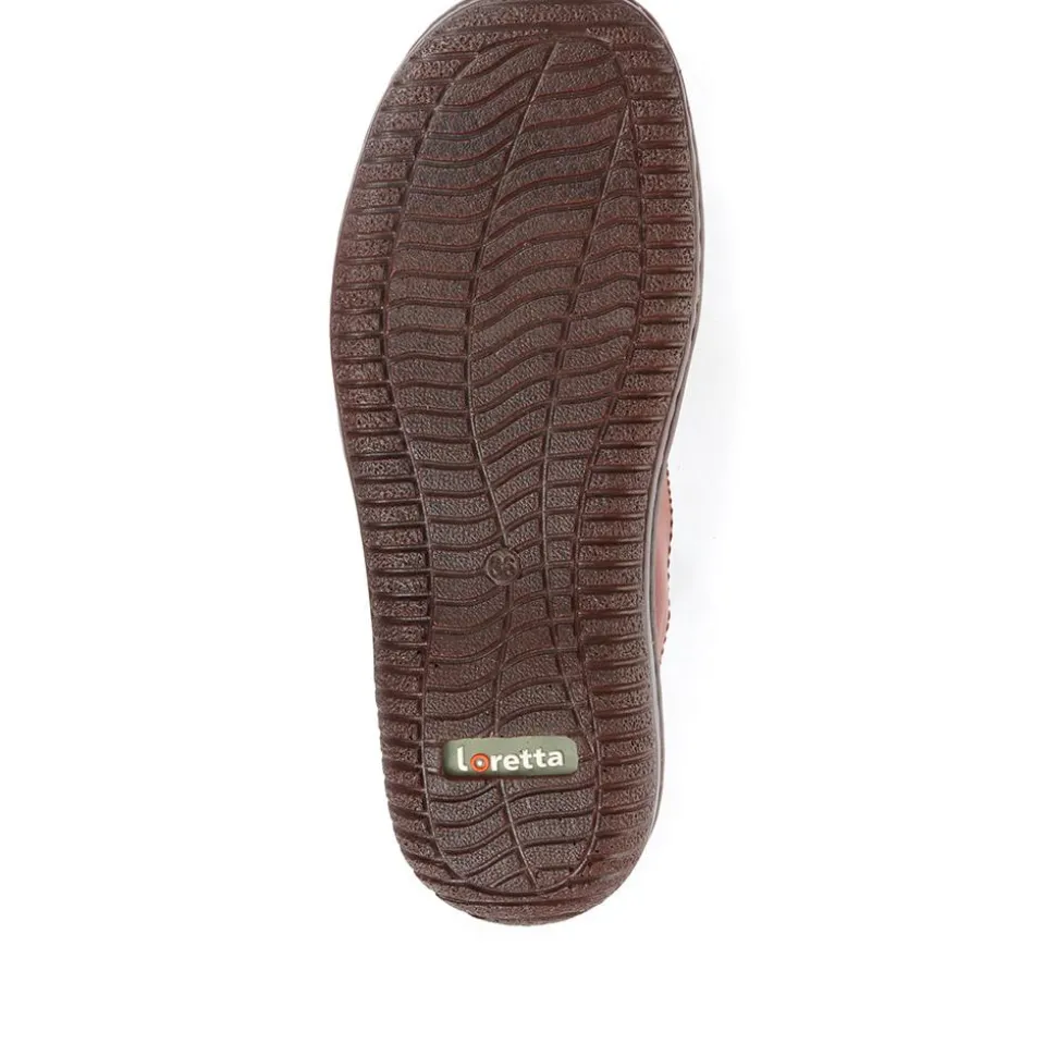 Leather Slip On Shoes for Women - Tan