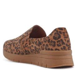 Leather Slip-On Shoes - Leopard