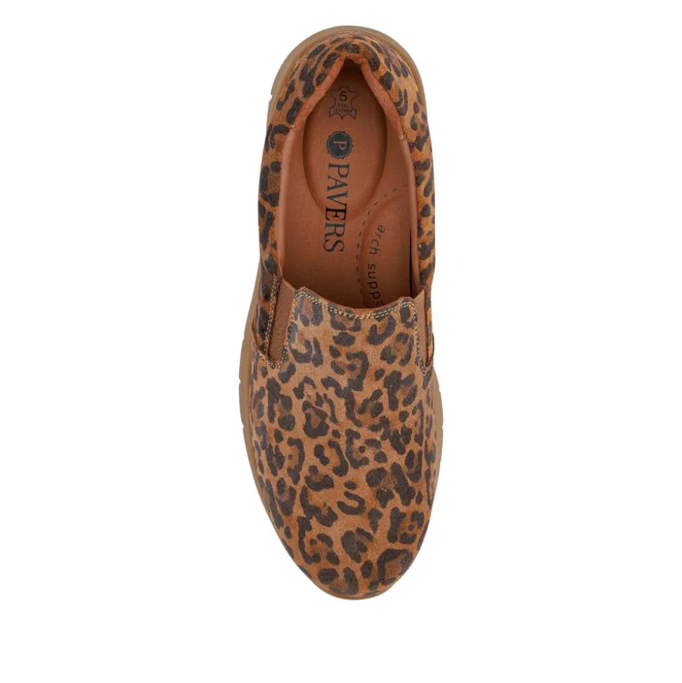 Leather Slip-On Shoes - Leopard