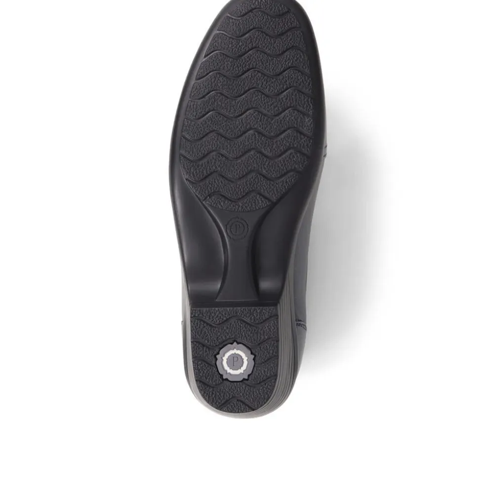 Leather Slip On Shoes - Navy