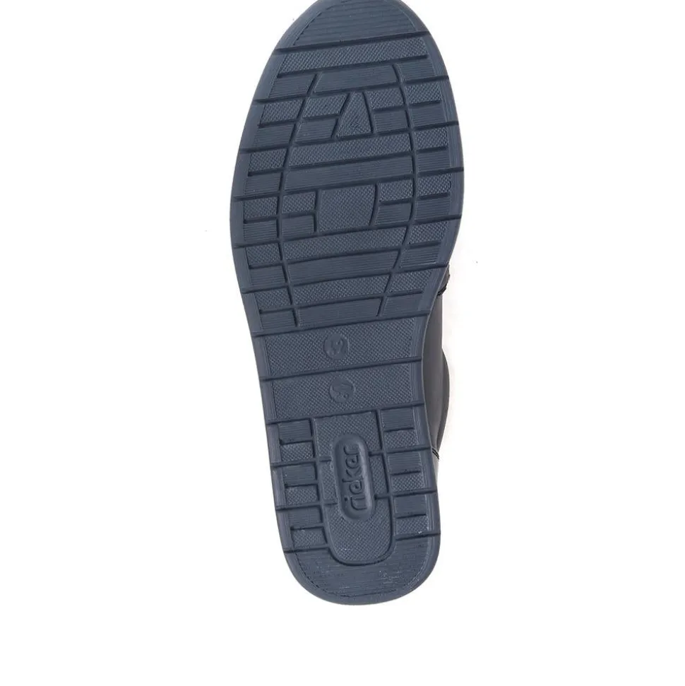 Leather Slip-On Shoes - Navy