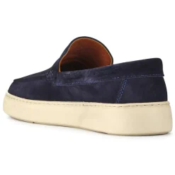 Leather Slip-On Shoes - Navy