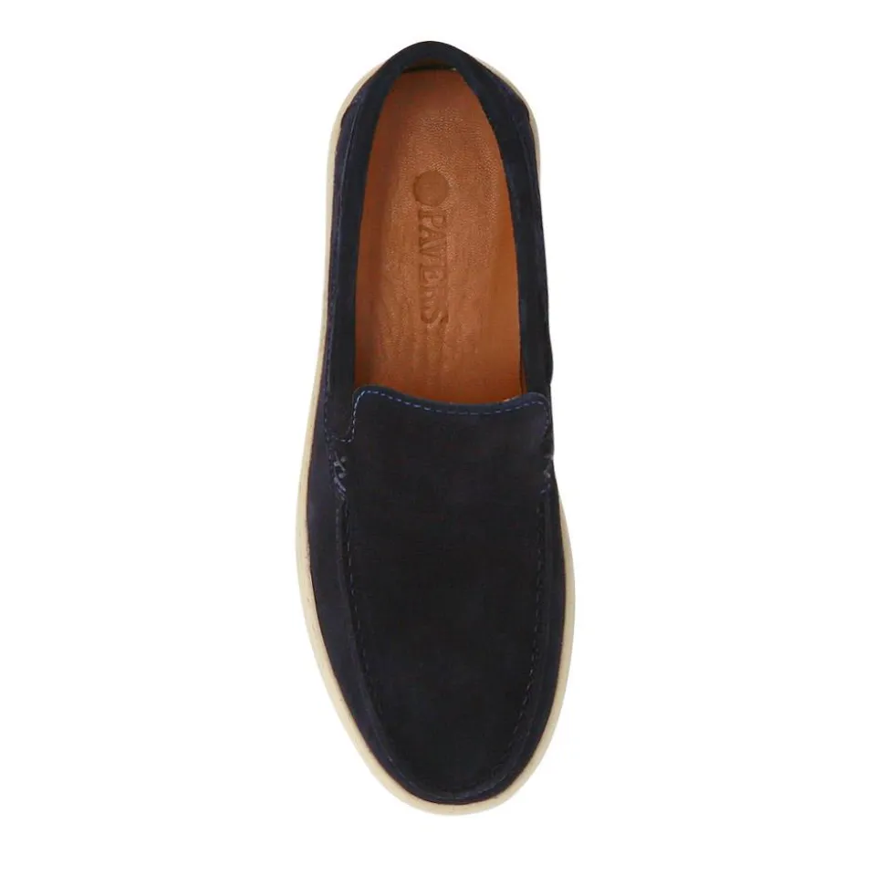 Leather Slip-On Shoes - Navy