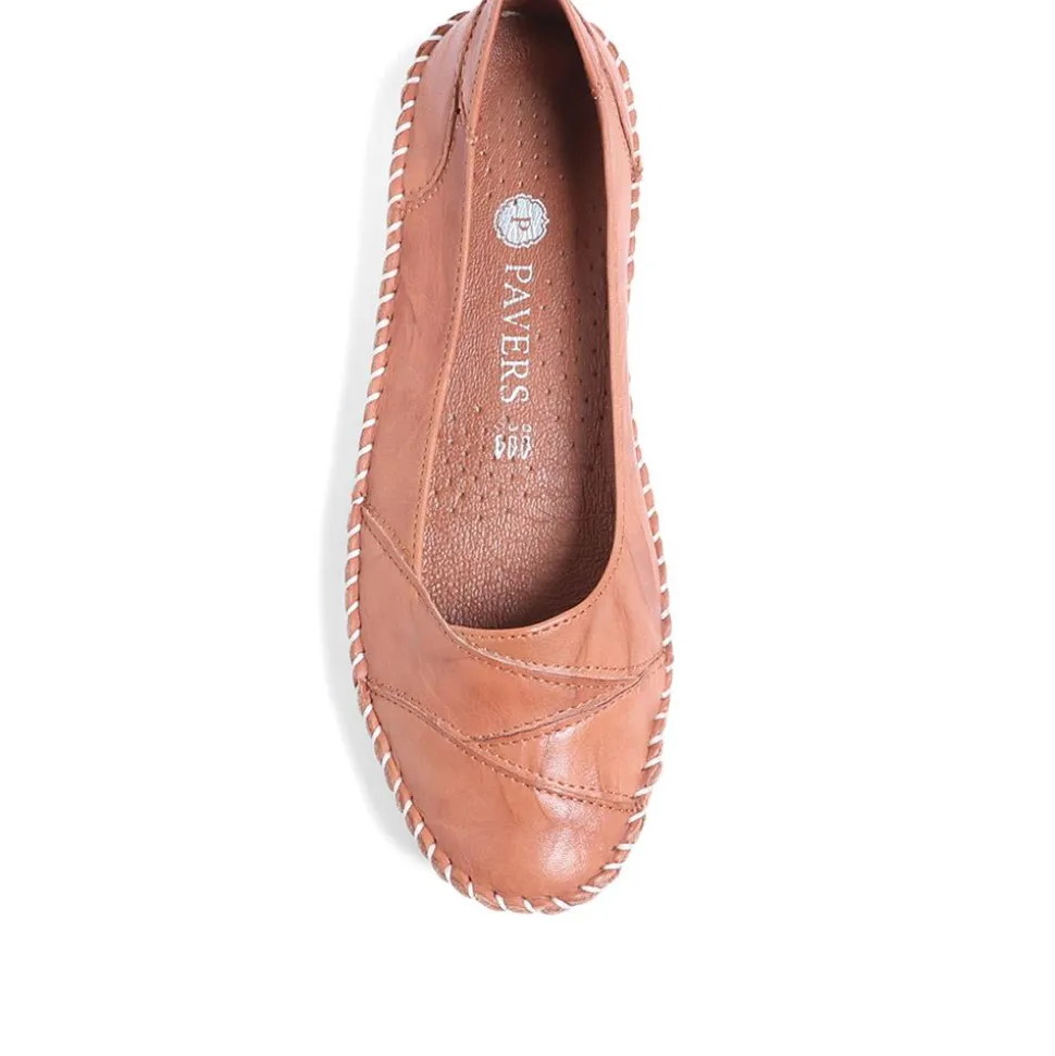 Leather Slip-On Shoes - Tan