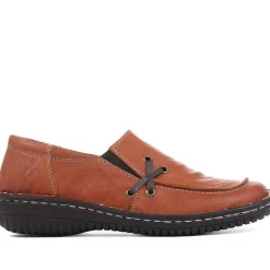 Leather Slip On Shoes - Tan