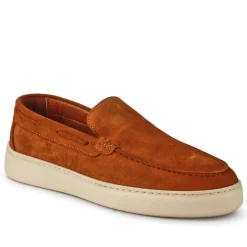 Leather Slip-On Shoes - Tan