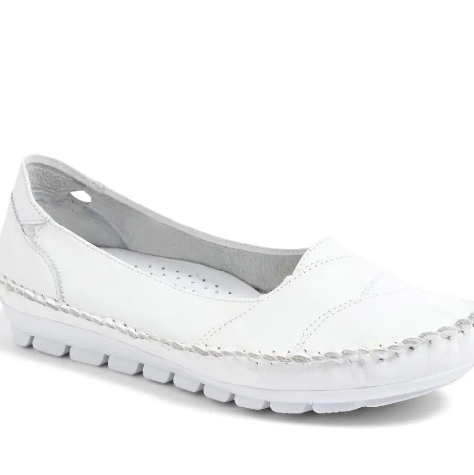 Leather Slip-On Shoes - White