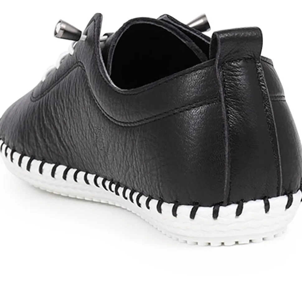 Leather Slip-On Trainers - Black