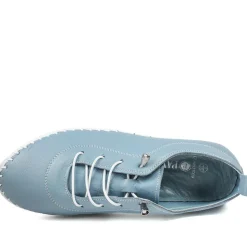 Leather Slip-On Trainers - Denim
