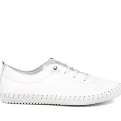 Leather Slip-On Trainers - White