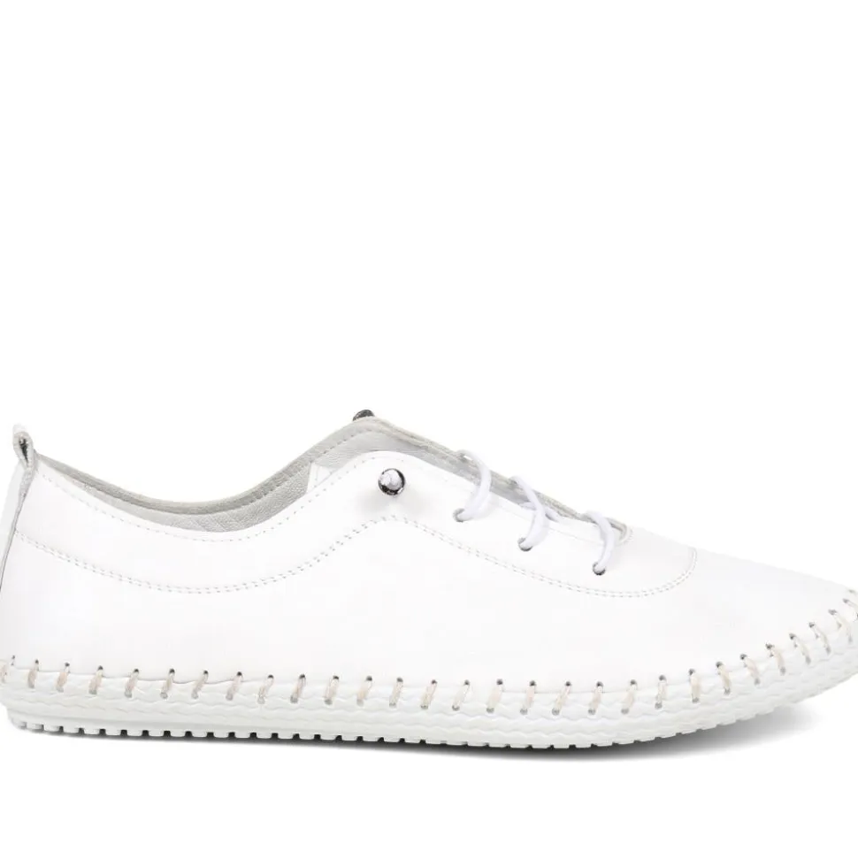 Leather Slip-On Trainers - White