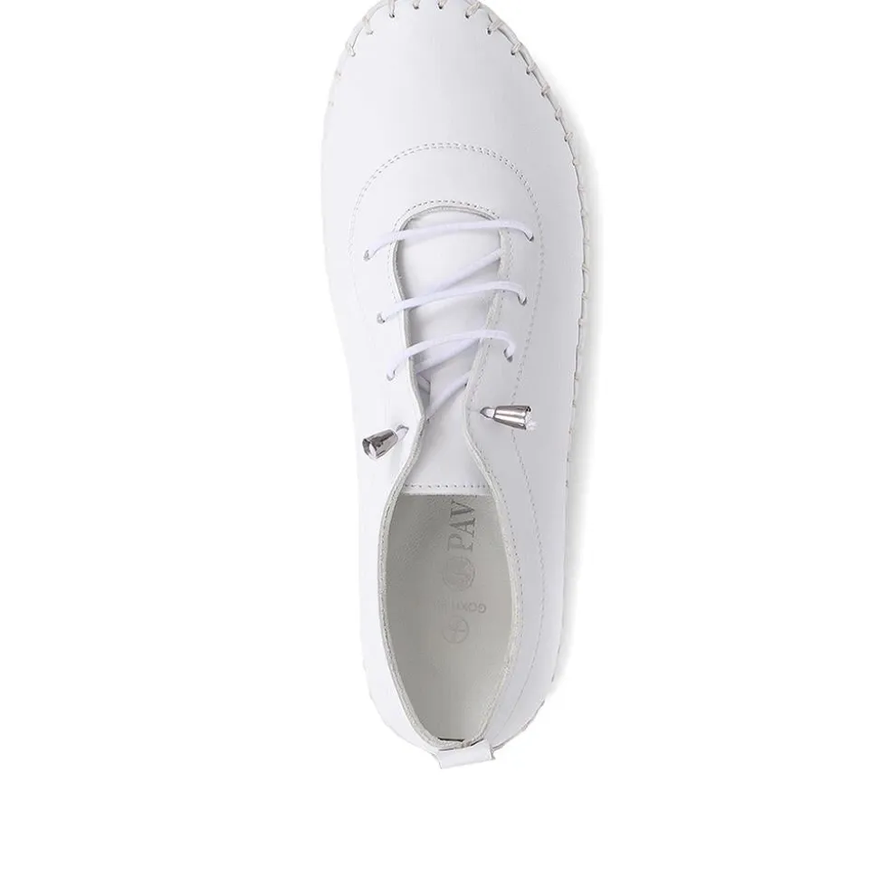 Leather Slip-On Trainers - White