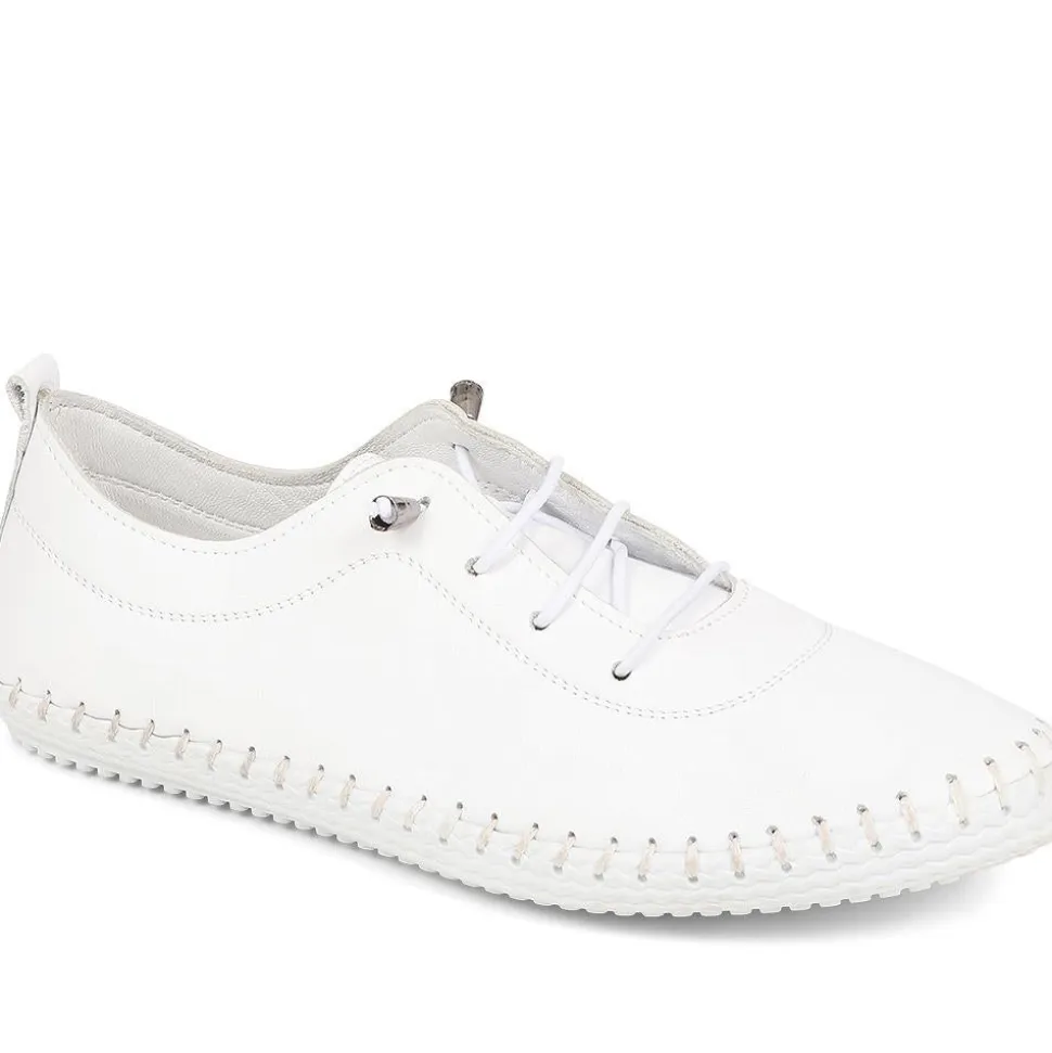 Leather Slip-On Trainers - White