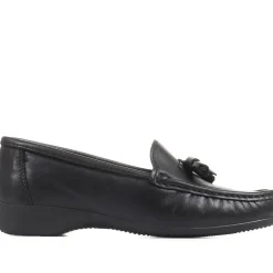 Leather Tassel Loafers - Black