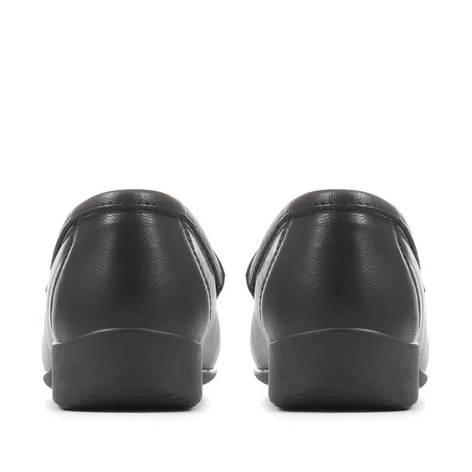 Leather Tassel Loafers - Black
