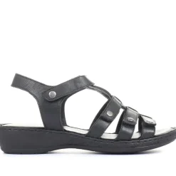 Leather T-Bar Sandals - Black