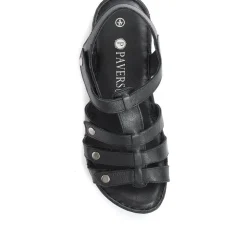 Leather T-Bar Sandals - Black