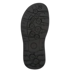 Leather Toe Post Sandals - Black