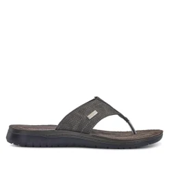 Leather Toe Post Sandals - Black