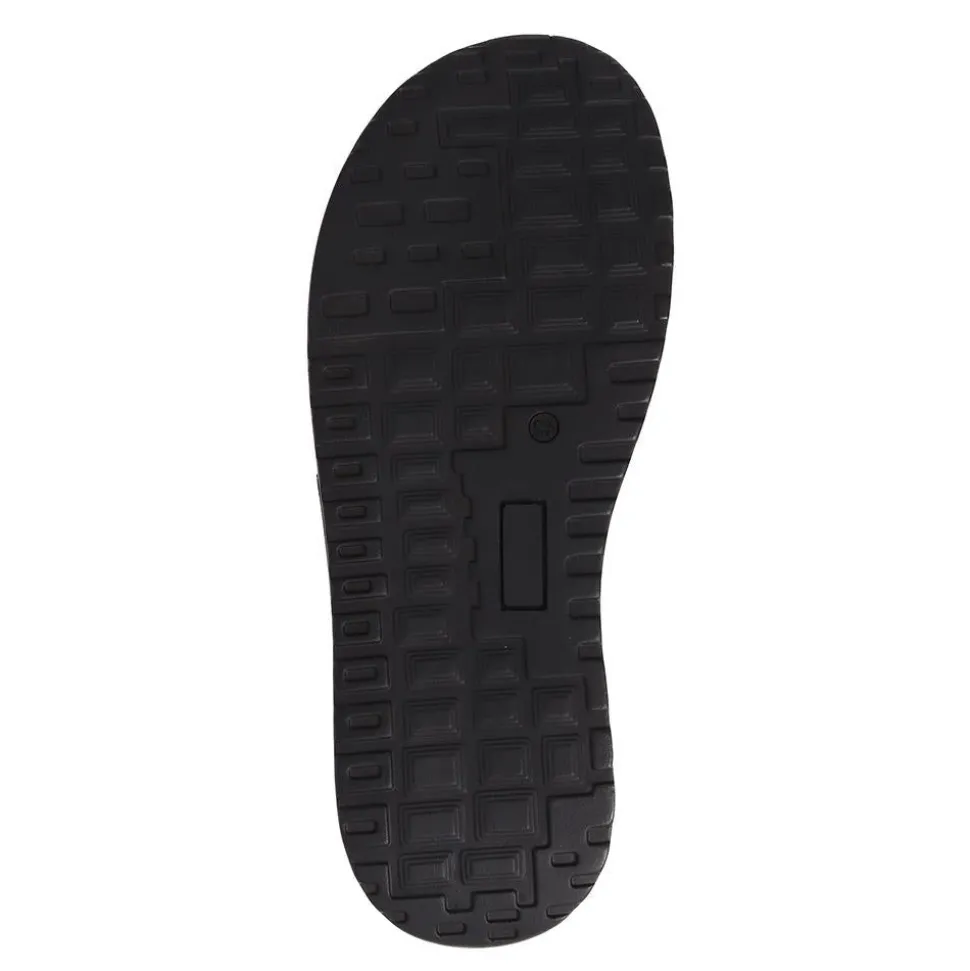 Leather Toe-Post Sandals - Black