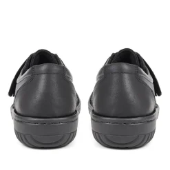 Leather Touch-Fastening Shoes - Black