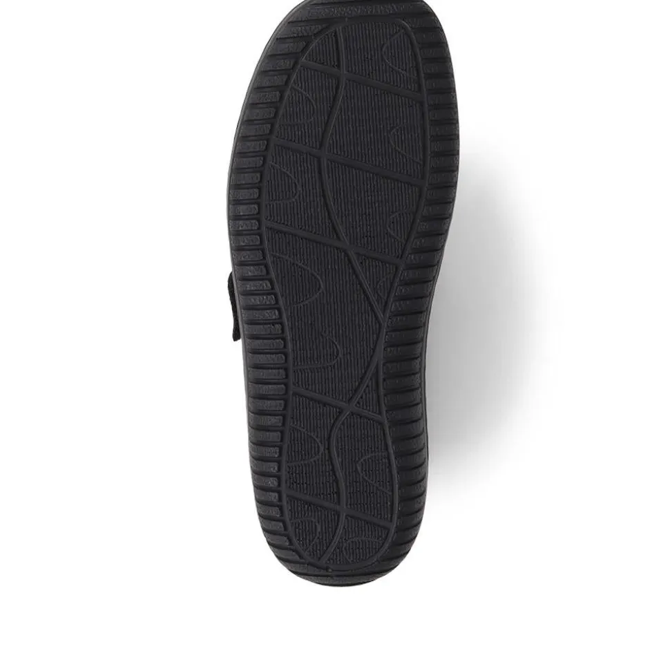 Leather Touch-Fastening Shoes - Black